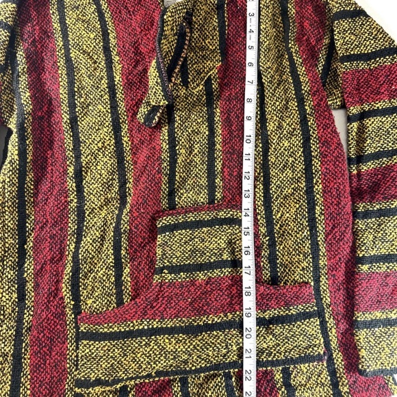 Textiles San Jose Mexican Hippie Festival Red Yellow Black Sweatshirt Mens M - Picture 2 of 8